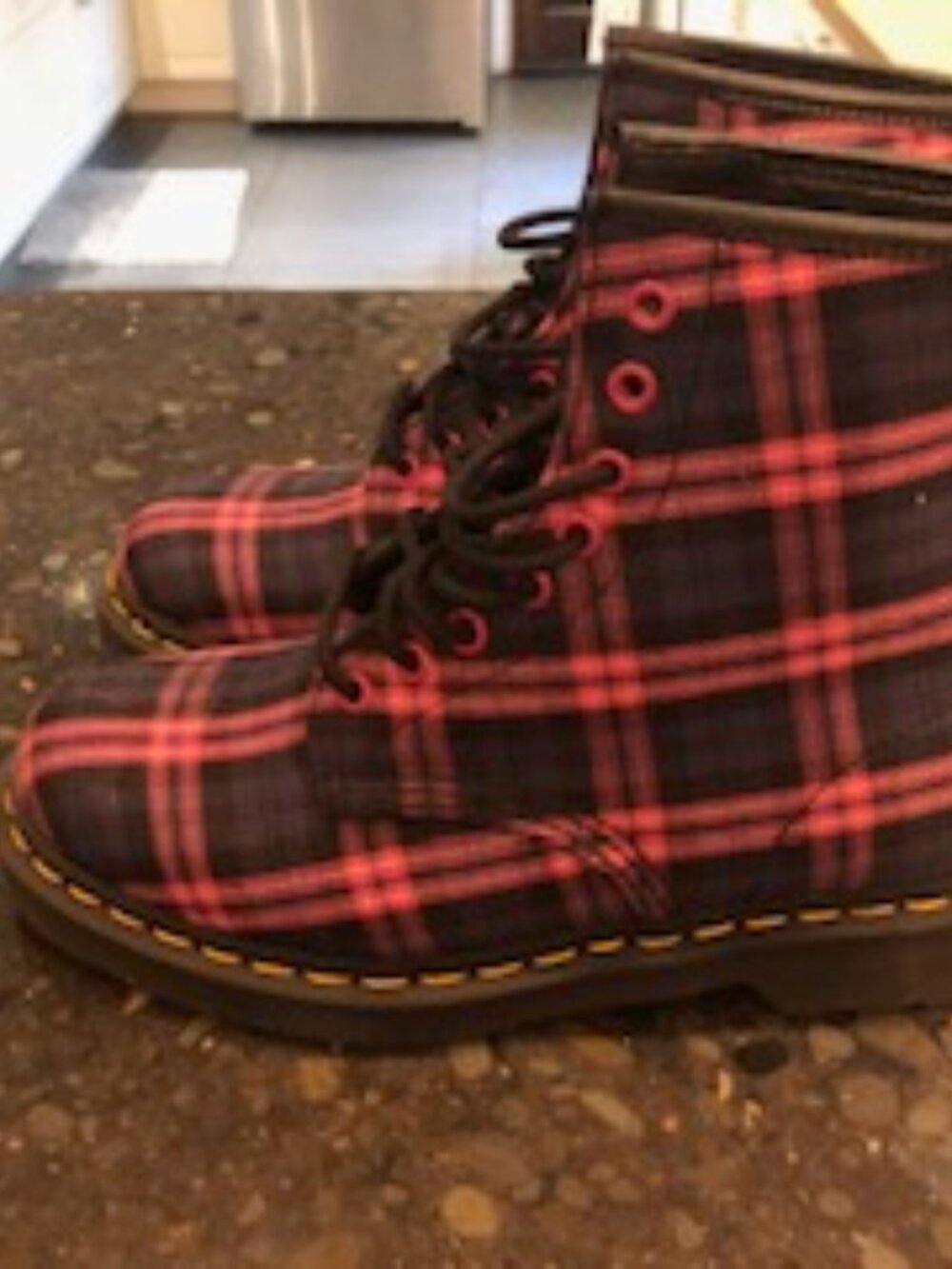 Doc Marten Tartan Eight Hole Boots Never Worn - Brand New Size 8
